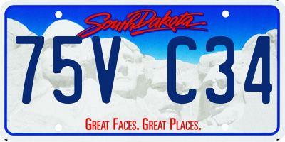 SD license plate 75VC34