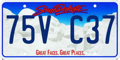 SD license plate 75VC37