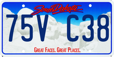 SD license plate 75VC38