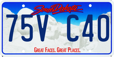 SD license plate 75VC40