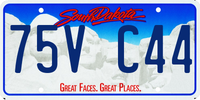 SD license plate 75VC44