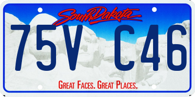 SD license plate 75VC46