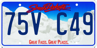 SD license plate 75VC49