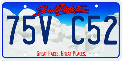 SD license plate 75VC52