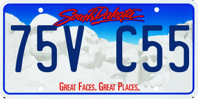 SD license plate 75VC55