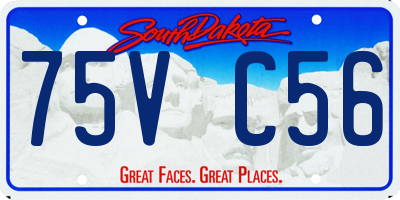 SD license plate 75VC56