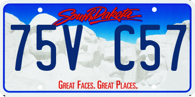 SD license plate 75VC57