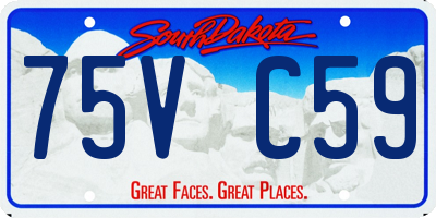 SD license plate 75VC59