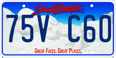 SD license plate 75VC60
