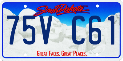 SD license plate 75VC61