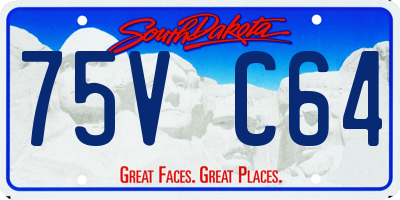 SD license plate 75VC64