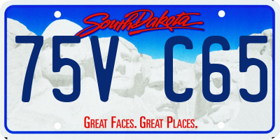 SD license plate 75VC65