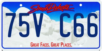 SD license plate 75VC66