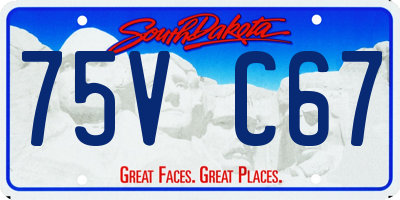 SD license plate 75VC67