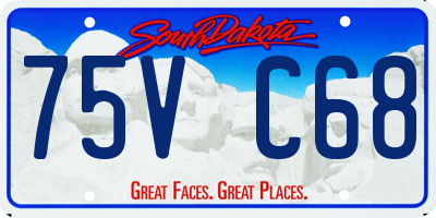 SD license plate 75VC68