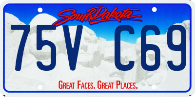 SD license plate 75VC69