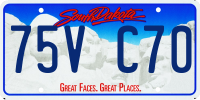 SD license plate 75VC70
