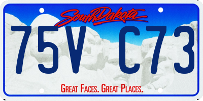 SD license plate 75VC73