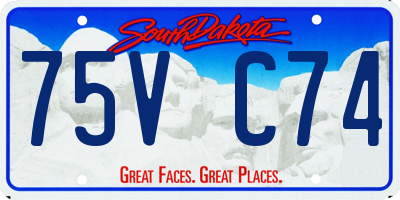 SD license plate 75VC74