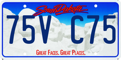SD license plate 75VC75