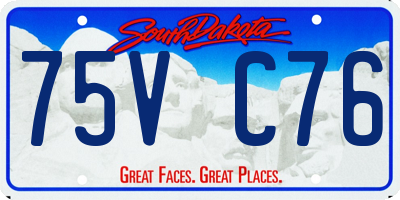 SD license plate 75VC76
