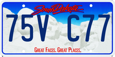 SD license plate 75VC77