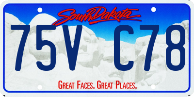 SD license plate 75VC78