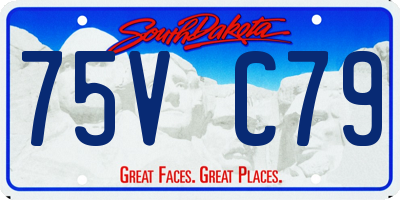SD license plate 75VC79