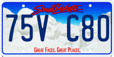SD license plate 75VC80