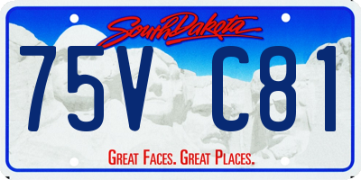 SD license plate 75VC81