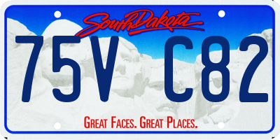 SD license plate 75VC82