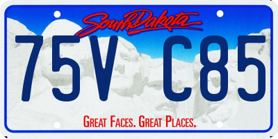 SD license plate 75VC85