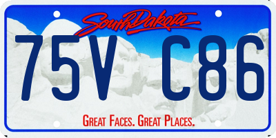 SD license plate 75VC86