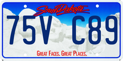 SD license plate 75VC89