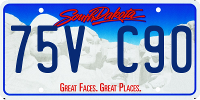 SD license plate 75VC90