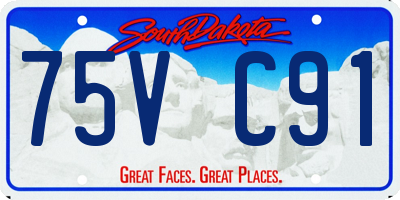 SD license plate 75VC91