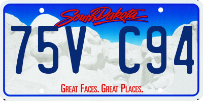 SD license plate 75VC94