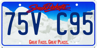 SD license plate 75VC95
