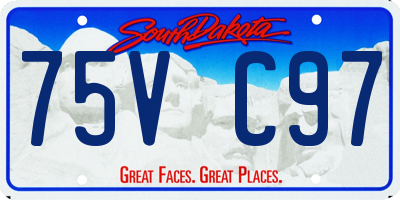SD license plate 75VC97