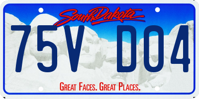 SD license plate 75VD04