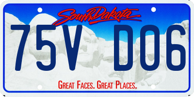 SD license plate 75VD06