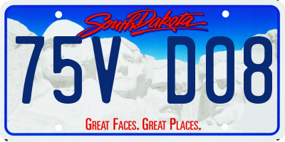 SD license plate 75VD08