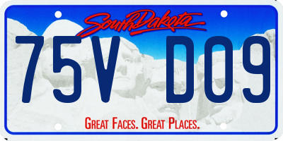SD license plate 75VD09