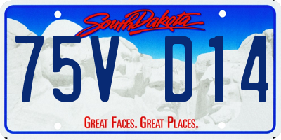 SD license plate 75VD14