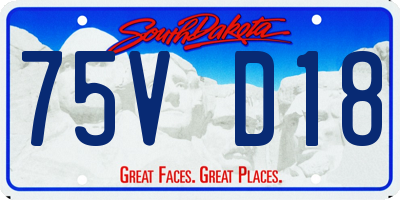 SD license plate 75VD18