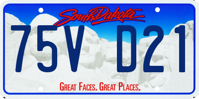 SD license plate 75VD21