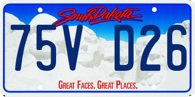 SD license plate 75VD26