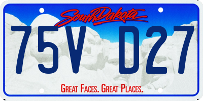 SD license plate 75VD27
