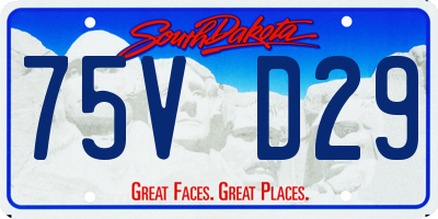 SD license plate 75VD29