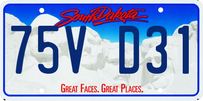 SD license plate 75VD31